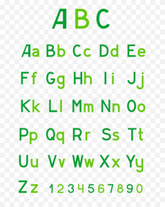 字母表字母表绿色的字母表