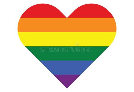 女同性恋者快乐的彩虹象征心照片