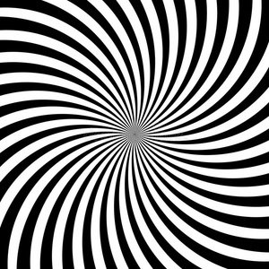 催眠术的旋转台词抽象的白色的黑的视觉的错觉vectograp矢量图照片