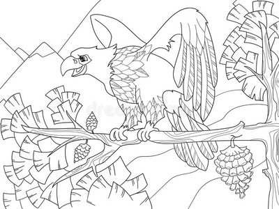 指已提到的人鸟关于被捕食的动物是(be的三单形式一鹰向一树br一ch.