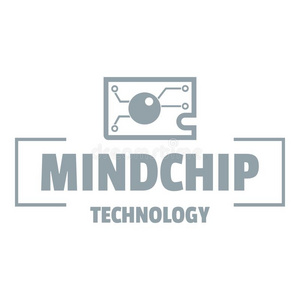 Mindchip科技标识,简单的灰色方式