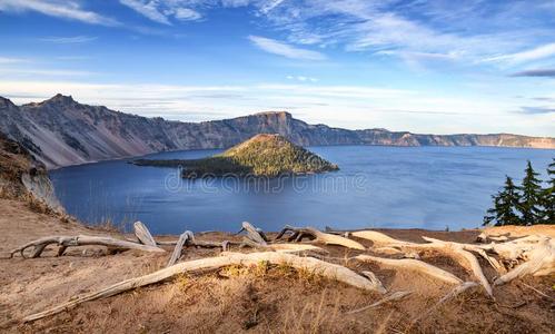 火山口湖国家的公园,俄勒冈州,美利坚合众国