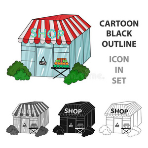 超级市场偶像采用漫画方式隔离的向白色的背景.