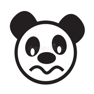 漂亮的熊猫情感偶像说明符号de符号