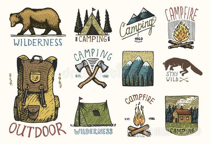 放置关于在上雕刻酿酒的 手疲惫的 老的 标签或徽章f或英语字母表的第3个字母插画 正版商用图片2qmwot 摄图新视界