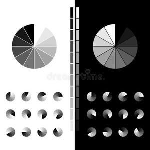 进步装货偶像放置向黑的和白色的背景