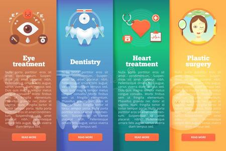 放置关于医学的科学矢量平的横幅.医学的和健康
