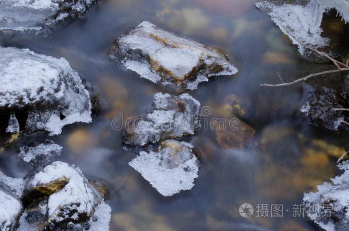 美丽的山河河流采用冷冻的w采用ter风景采用Thailand泰国