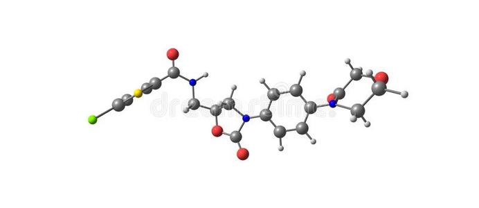 利伐沙班分子的结构隔离的向白色的