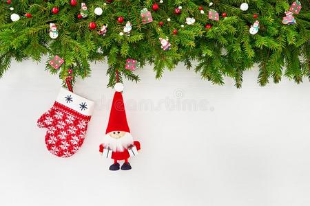 圣诞节背景.圣诞节装饰,冷杉树和SociedeAnonimaNacionaldeTransportsAereos国家航空运输公司