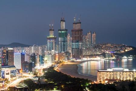 釜山城市夜看法采用南方朝鲜.