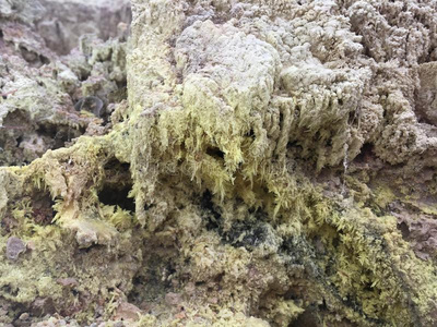 硫磺水晶在采用t.哈看不见的硫磺银行采用采用t.哈waii火山