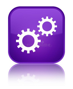 过程偶像特殊的紫色的正方形按钮