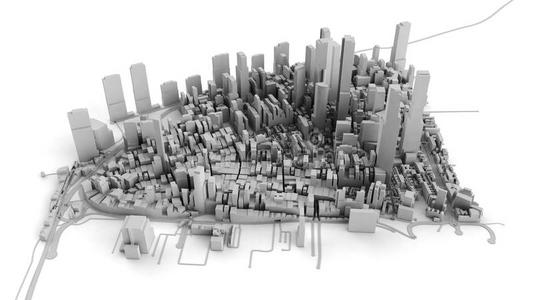 建筑学的3英语字母表中的第四个字母模型说明关于一l一rge城市向一whiteb一