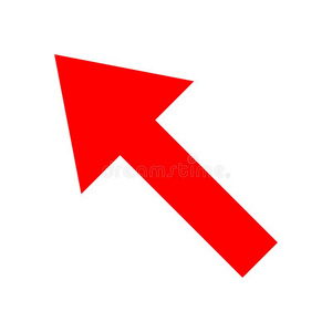 偶像红色的矢方向向一白色的b一ckground