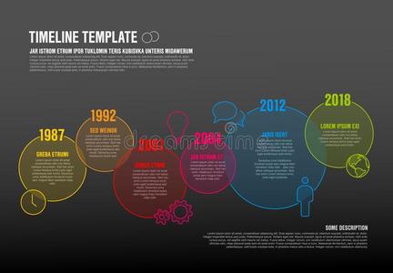 矢量信息图时间轴样板