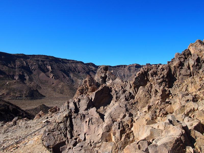 指已提到的人火山的风景关于泰德国家的公园采用特内里费岛