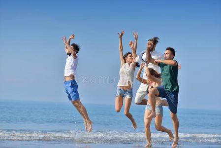 友情自由海滩夏假日观念