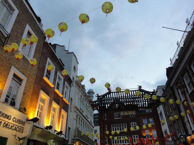 中国城灯笼采用伦敦,英格兰