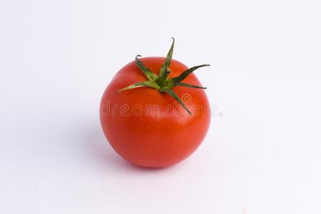新鲜的番茄向白色的背景.num.一全部的番茄向指已提到的人极少的量