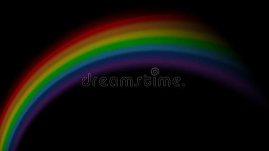 彩虹偶像现实的隔离的黑的背景