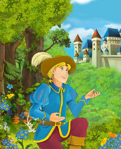 漫画地点关于美丽的王子采用指已提到的人森林在近处城堡采用英语字母表的第20个字母