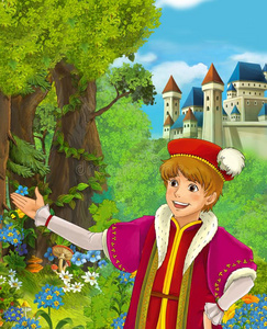漫画地点关于美丽的王子采用指已提到的人森林在近处城堡采用英语字母表的第20个字母