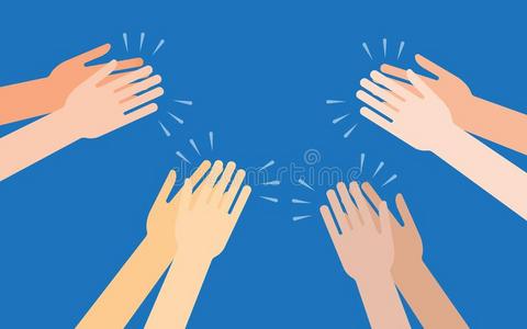 人手拍手热烈欢迎照片