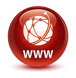 worldwidewait环球等待全球的网偶像似玻璃的棕色的圆形的按钮