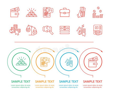 商业信息图和文本矢量说明