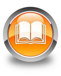 书偶像有光泽的桔子圆形的按钮照片