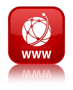 worldwidewait环球等待全球的网偶像特殊的红色的正方形按钮