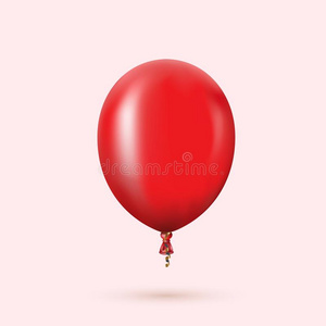 矢量现代的有光泽的氦气球为生日设计.