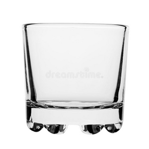 空的玻璃杯子隔离的向白色的背景.为乙醇或cocaine