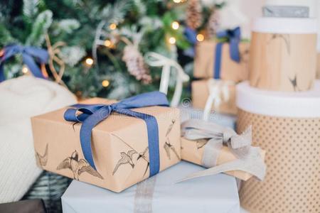 圣诞节赠品或现在的盒有包装的采用牛皮纸纸