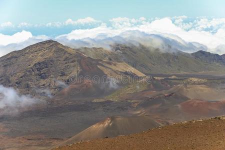 看法向火山口向顶关于HaleakalaNationalParkandHaleakalaVolcanoontheHawaiiani