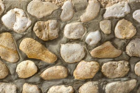 石头老的墙背景和大大地有大小的石头