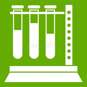 医学的试验管采用支持物偶像绿色的