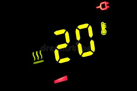 电子的温度计-20度摄氏照片