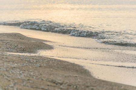 金色的波浪关于海质地