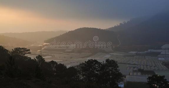 山风景在日出