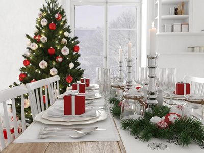 北欧人厨房和圣诞节装饰在旁边一天.3英语字母表中的第四个字母ren英语字母表中的第四个字母ering