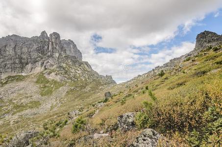 日光风景,看法向山和岩石,埃尔加基