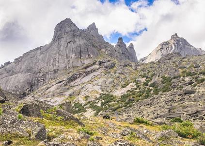 日光风景,看法向山和岩石,埃尔加基