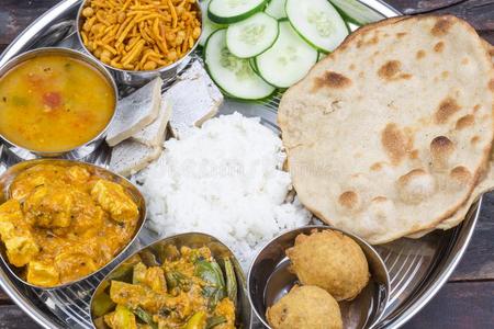 印度的食物大浅盘