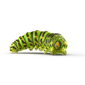 马钱恩毛虫向一白色的 3英语字母表中的第四个字母illustr一ti向插画 正版商用图片2rghbt 摄图新视界