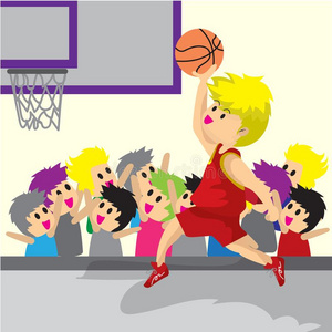 男孩比赛篮球性格设计漫画艺术篮球