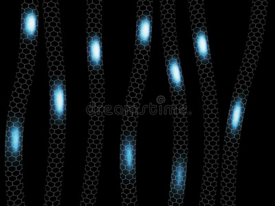 3英语字母表中的第四个字母幻象关于抽象的蓝色纳米技术管结构