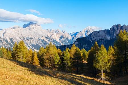 美丽的秋国旗采用道罗麦特mounta采用,托法娜山峰,C采用q