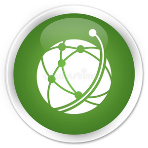 全球的网偶像额外费用软的绿色的圆形的按钮